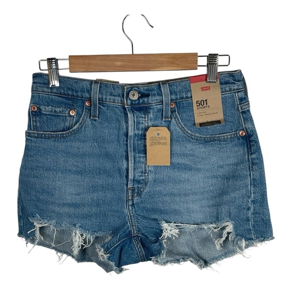 Levi's Women's 501 Original High Rise Shorts NWT Size 28 - Picture 3 of 13